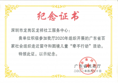 2020年百家社会组织走近留守和困境儿童“牵手行动”活动参与社会组织